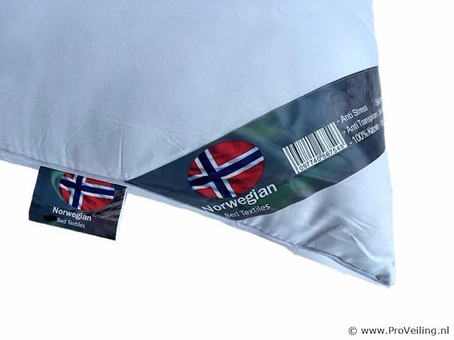 Norwegian white - premium hoofd kussen 70x40x15cm - afbeelding 2 van  3