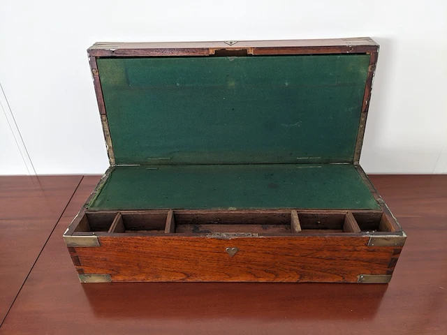 Nostalgische houten schrijverskist - afbeelding 1 van  11
