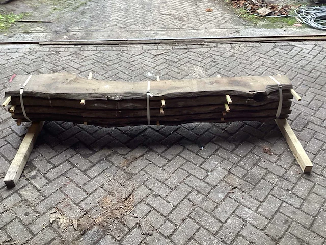 Notenhout - kd ovengedroogd 2450 x500x400 mm - schaaldeel (5x) walnoot - afbeelding 6 van  8
