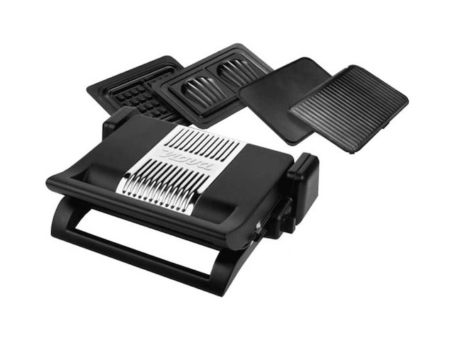 Nova multi grill 4-in-1 02.110502.01.002 – contactgrill – wafelijzer – 1500 watt – vaatwasser bestendig – rvs - afbeelding 1 van  2