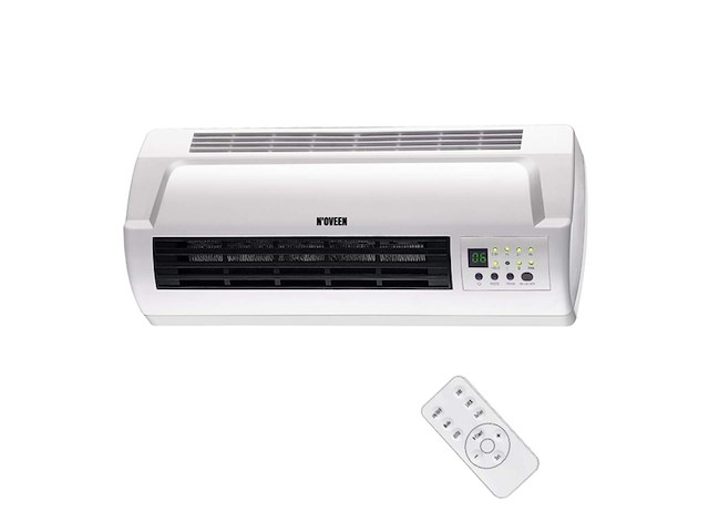 Noveen hc 2000 luchtgordijn met afstandsbediening, lcd display, 2 standen wit - afbeelding 1 van  3