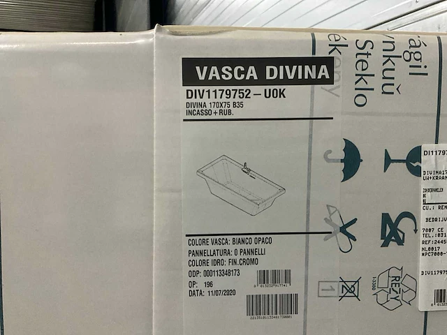 Novelline divina inbouw ligbad 170x75 met kraan - afbeelding 5 van  5