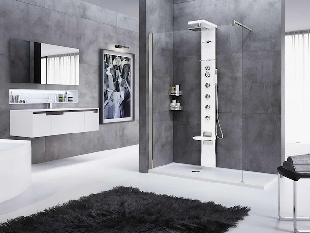 Novellini cascade 3 douchekolom met zitje 223x2085 mm - afbeelding 1 van  8