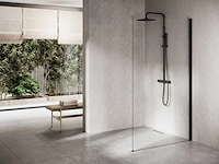 Novellini delphi inloopdouche 80x200cm helder glas-mat zwart - afbeelding 1 van  2