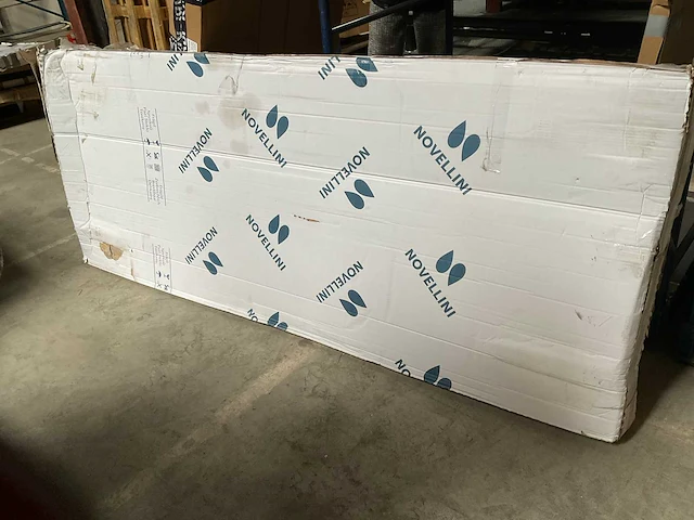 Novellini douchedeur 88x200cm mat wit helder glas - afbeelding 1 van  2