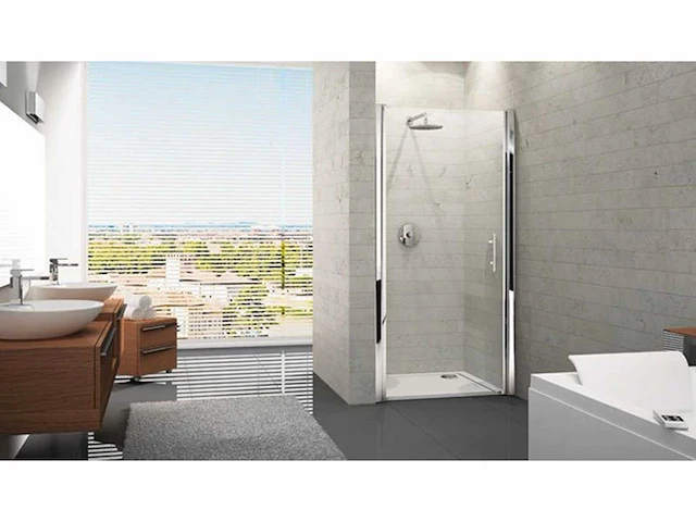 Novellini douchedeur mat chroom 200x75 - afbeelding 1 van  2