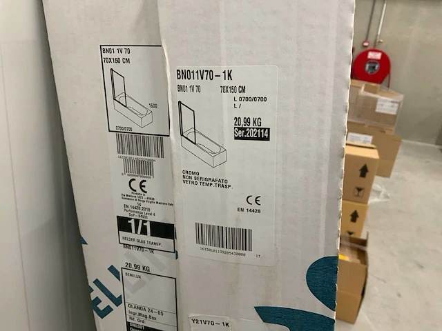 Novellini young 2 y21v701k bad spatwand (2x) - afbeelding 2 van  3