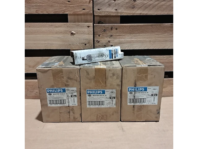 (ns materiaal) ± 46 lagedruk natriumdamplampen, philips, master sox-e 18w - afbeelding 1 van  6