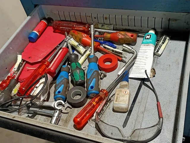 (ns materiaal) gereedschapskar, gedore, gevuld met diverse gereedschap - afbeelding 7 van  12