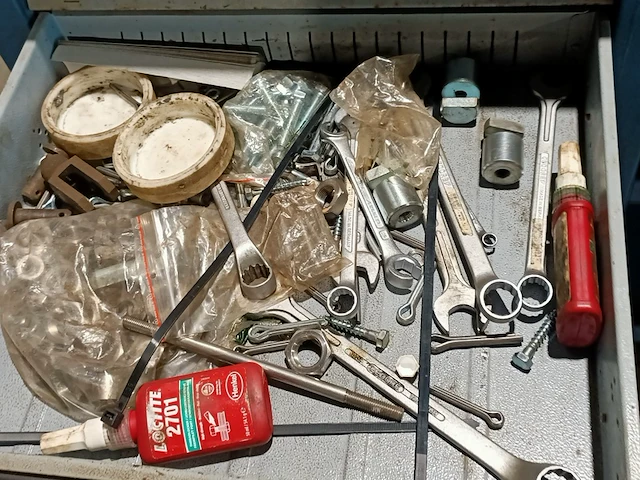 (ns materiaal) gereedschapskar, gedore, gevuld met diverse gereedschap - afbeelding 8 van  12