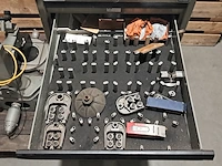 (ns materiaal) grote gereedschapsmicroscoop en ladekast, hahn & kolb, incl. inhoud - afbeelding 2 van  21
