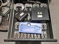 (ns materiaal) grote gereedschapsmicroscoop en ladekast, hahn & kolb, incl. inhoud - afbeelding 5 van  21