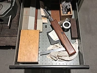 (ns materiaal) grote gereedschapsmicroscoop en ladekast, hahn & kolb, incl. inhoud - afbeelding 8 van  21