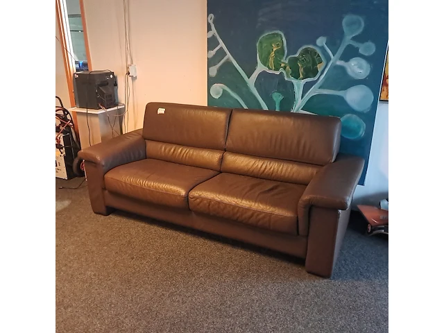 (ns materiaal) leren zitbank, cognac - afbeelding 1 van  6