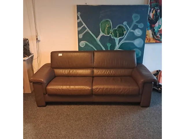 (ns materiaal) leren zitbank, cognac - afbeelding 2 van  6