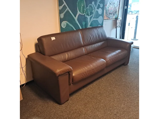 (ns materiaal) leren zitbank, cognac - afbeelding 3 van  6