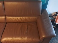(ns materiaal) leren zitbank, cognac - afbeelding 5 van  6