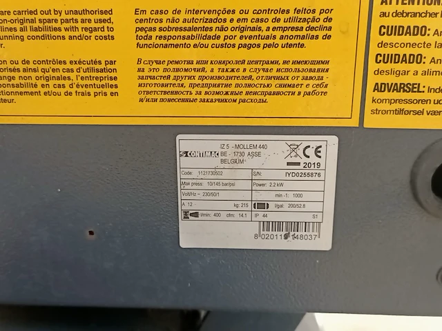 (ns materiaal) schroef compressor, contimac, industrial series - afbeelding 8 van  9