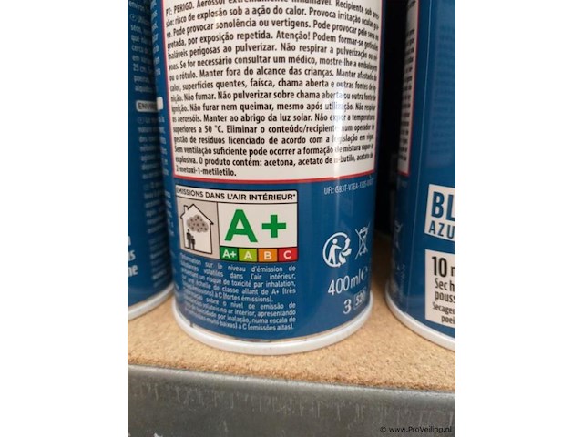 Nuance - spuitbussen - ral 5019 blauw - 400 ml -30 x - afbeelding 3 van  4