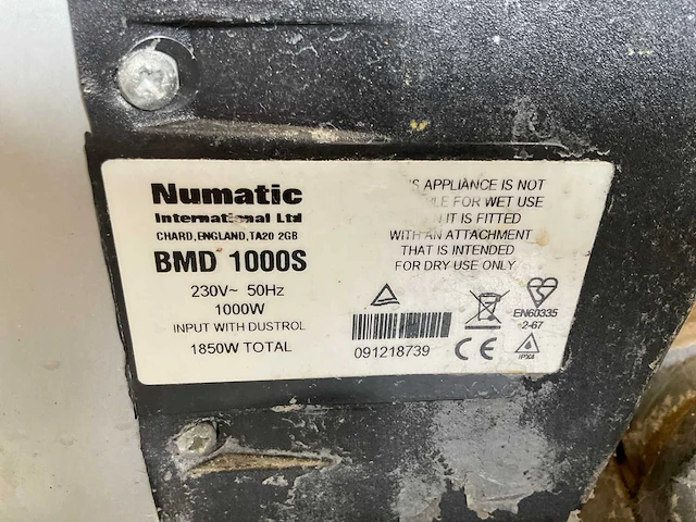 Numatic bmd 1000s schrobmachine - afbeelding 5 van  5