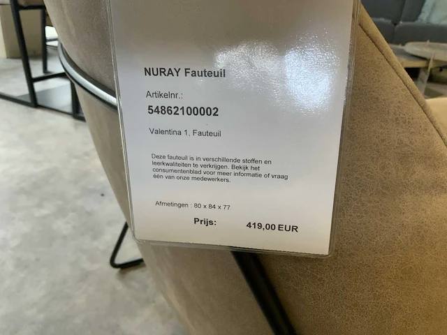 Nuray valentina fauteuil met hocker - afbeelding 6 van  8