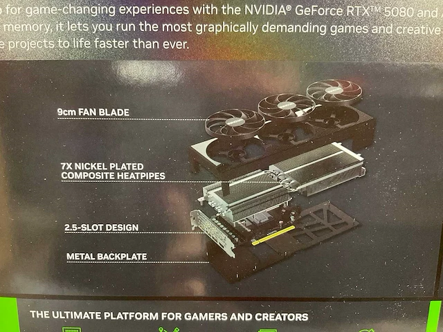 Nvidia geforce rtx 5080 videokaart - afbeelding 4 van  5