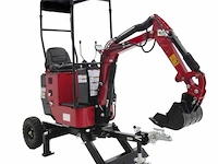 Nz minigraafmachine met trekhaak en 2 wielen en benzinemotor briggs & stratton 10 pk, benzine