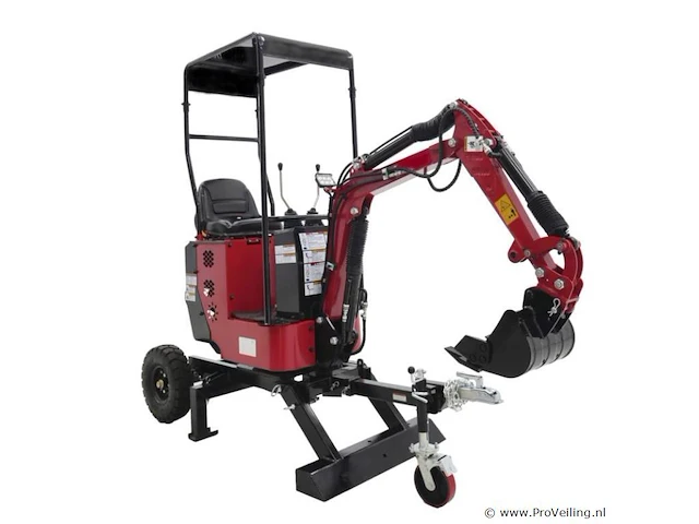 Nz minigraafmachine met trekhaak en 2 wielen en benzinemotor briggs & stratton 10 pk, benzine - afbeelding 1 van  2
