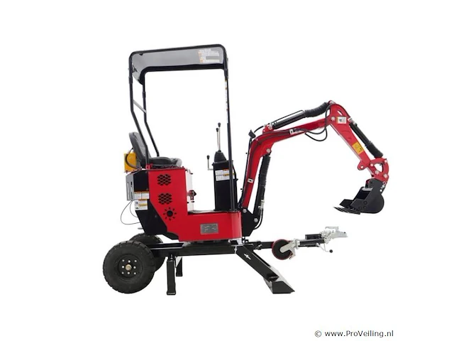 Nz minigraafmachine met trekhaak en 2 wielen en benzinemotor briggs & stratton 10 pk, benzine - afbeelding 2 van  2
