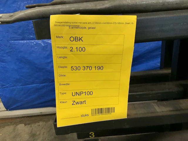 Obk dubbelzijdige stafmateriaal draagarmstelling - afbeelding 4 van  4