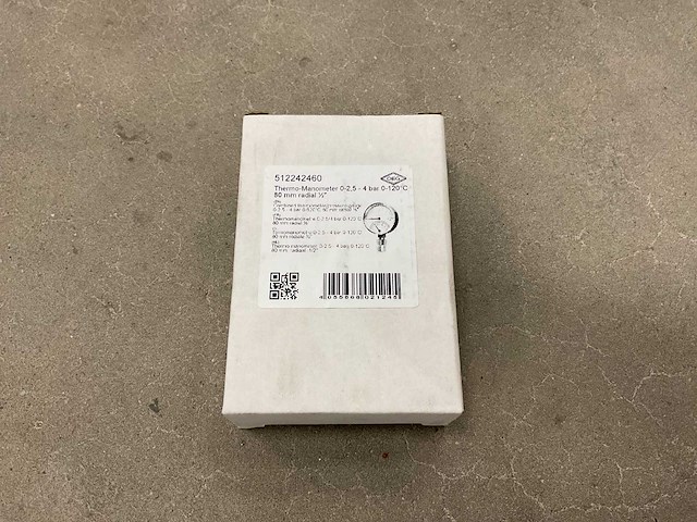 Oeg 0-2.5 - 4 bar / 0-120gr 1/2” thermo-manometer (2x) - afbeelding 2 van  2