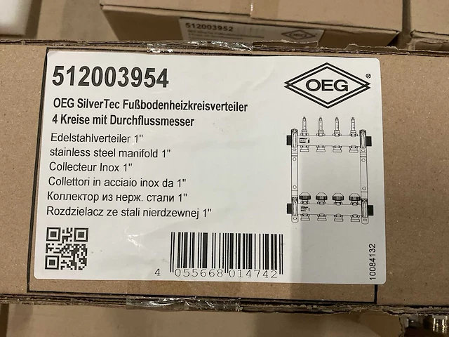 Oeg silvertec 1” 4-groeps rvs verdeler - afbeelding 2 van  3