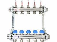 Oeg silvertec 1” 5-groeps rvs verdeler - afbeelding 1 van  2