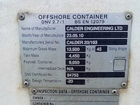 Offshore 20ft container - used - calder 20/103 - zeecontainer - afbeelding 6 van  13