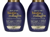 Ogx conditioner - thick & full biotin & collagen - versterkt & verdikt haar - voordeelverpakking 2x 385 ml - afbeelding 1 van  1
