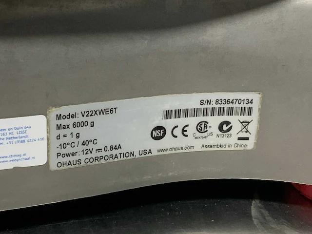 Ohaus v22xwe5t weegschaal (2x) - afbeelding 4 van  5
