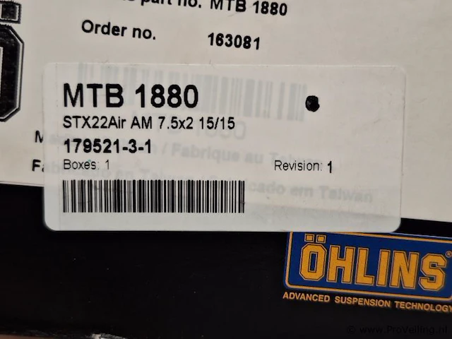 Öhlins schokdemper type mtb 1880 - afbeelding 3 van  4