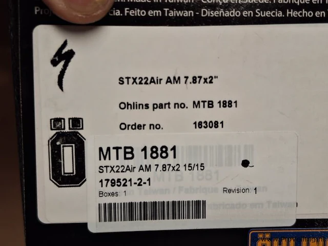 Öhlins schokdemper type mtb 1881 - afbeelding 3 van  4
