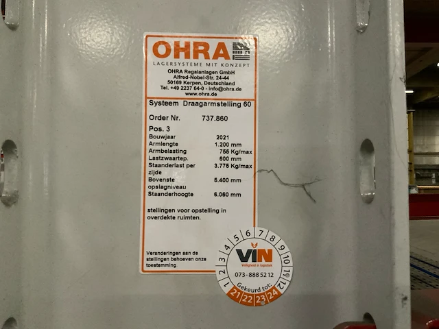 Ohra systeem 60 draagarmstelling (dubbelzijdig) - afbeelding 5 van  5