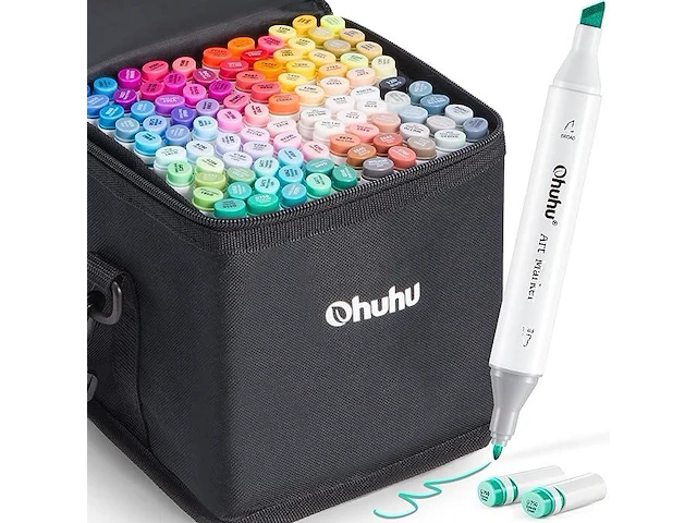 Ohuhu 100-kleurige alcohol marker - afbeelding 1 van  2