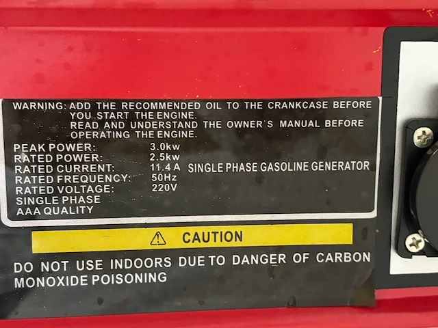 Ohv - gx200 - 6.5 kva generator - afbeelding 8 van  8