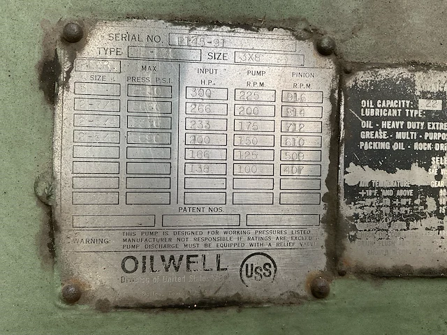 Oilwell b-338 hydraulisch aangedreven waterpomp met toebehoren - afbeelding 30 van  33