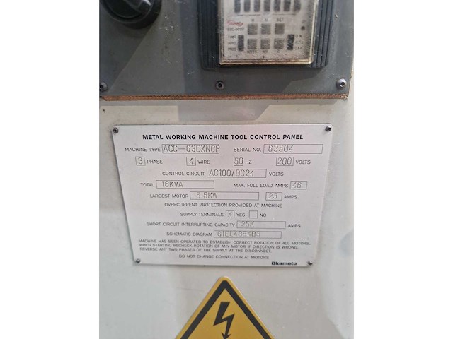 Okamoto - acc 63dx - surface grinding machine - afbeelding 10 van  18