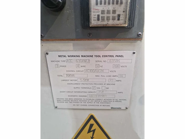 Okamoto - acc-63dxncp - vlakslijpmachine - afbeelding 9 van  18