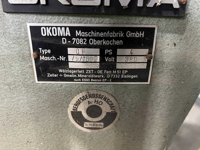 Okoma - 0f - bovenfreesmachine - afbeelding 4 van  7