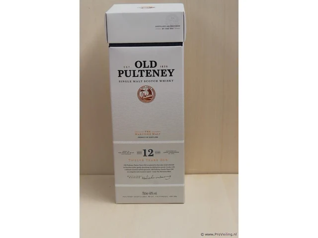Old pulteney 12 jaar oud whisky- 70 cl - winkelverkoopprijs € 35.95 - afbeelding 1 van  4