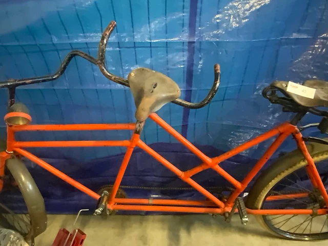 Oldtimer tandem fiets - afbeelding 4 van  9