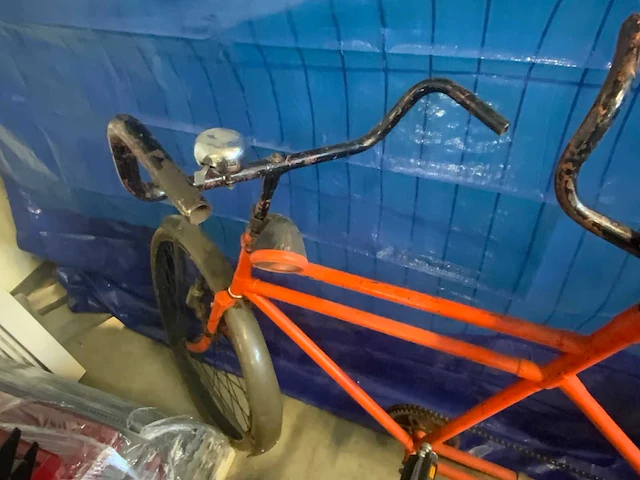 Oldtimer tandem fiets - afbeelding 8 van  9