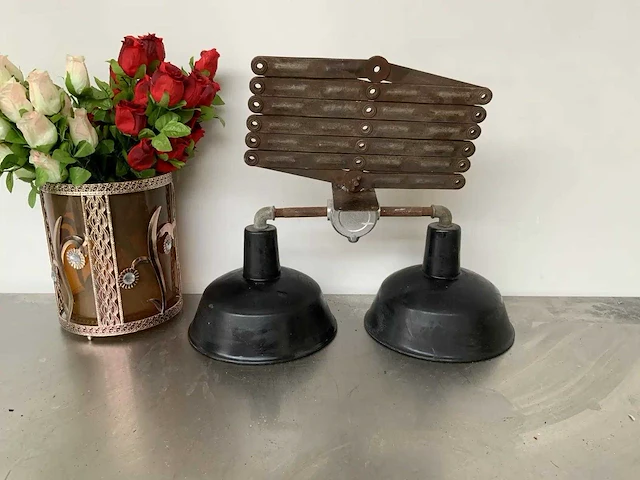 Oldwood - dubbele schaarlamp - afbeelding 1 van  4