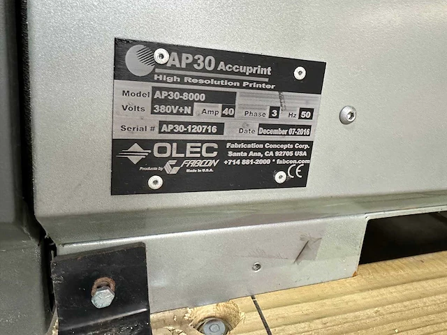 Olec - 2016 - accuprint ap30-8000 (new, never used) - exposure machine - afbeelding 9 van  9